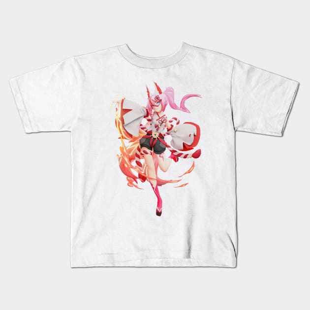 Chasing The Fire Honkai Impact Kids T-Shirt by amithachapa